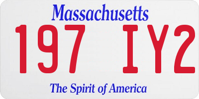 MA license plate 197IY2