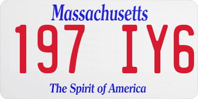 MA license plate 197IY6