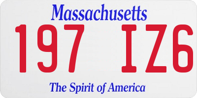 MA license plate 197IZ6