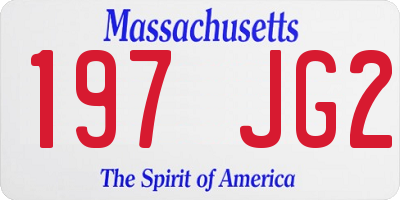 MA license plate 197JG2
