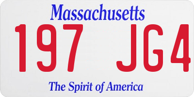 MA license plate 197JG4