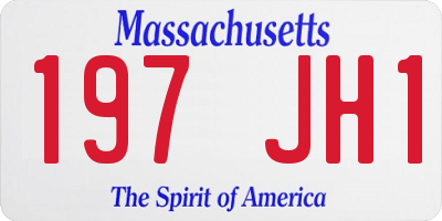 MA license plate 197JH1