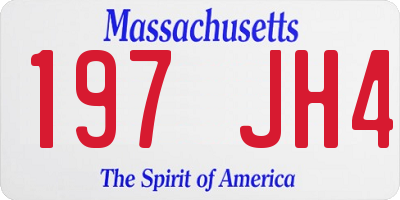 MA license plate 197JH4
