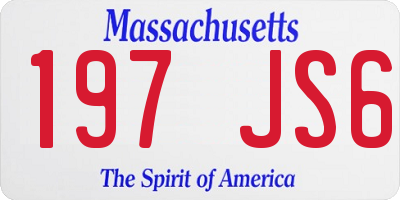 MA license plate 197JS6