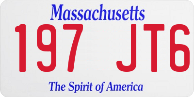 MA license plate 197JT6