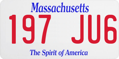 MA license plate 197JU6