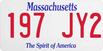 MA license plate 197JY2