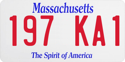 MA license plate 197KA1
