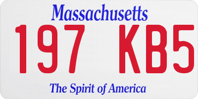 MA license plate 197KB5