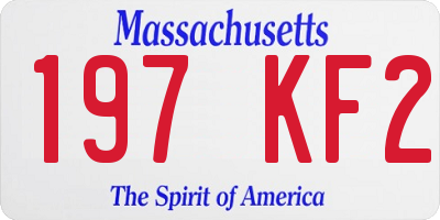 MA license plate 197KF2