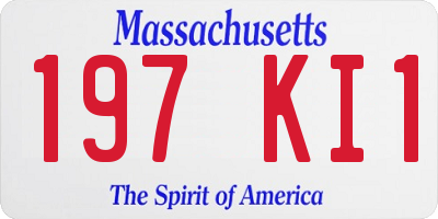 MA license plate 197KI1