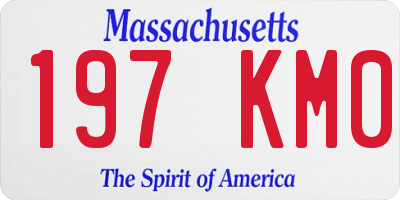 MA license plate 197KM0