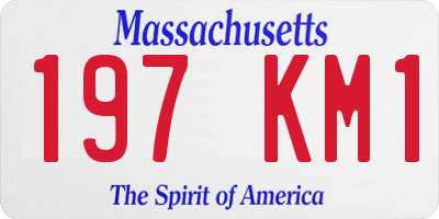 MA license plate 197KM1
