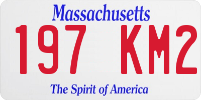 MA license plate 197KM2