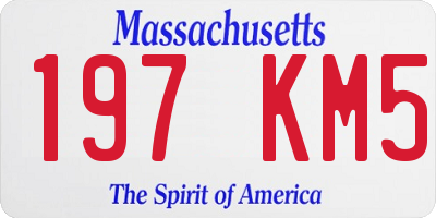 MA license plate 197KM5