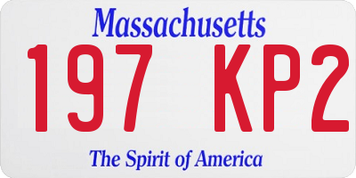 MA license plate 197KP2