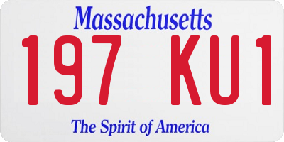 MA license plate 197KU1