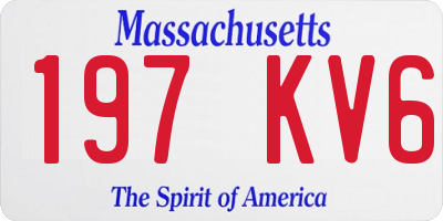 MA license plate 197KV6