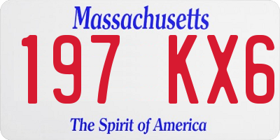 MA license plate 197KX6