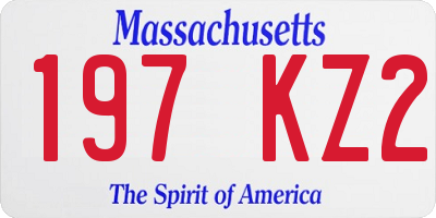 MA license plate 197KZ2