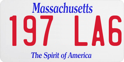 MA license plate 197LA6
