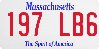MA license plate 197LB6