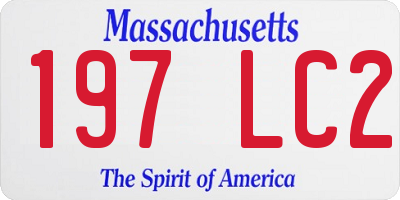 MA license plate 197LC2