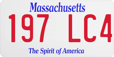 MA license plate 197LC4