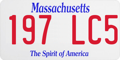 MA license plate 197LC5