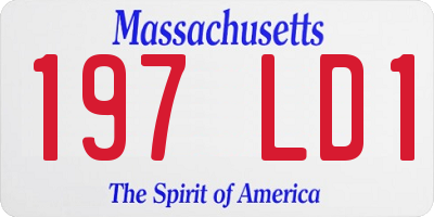 MA license plate 197LD1