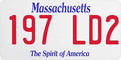 MA license plate 197LD2