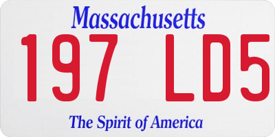 MA license plate 197LD5