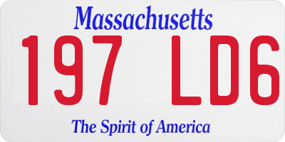 MA license plate 197LD6