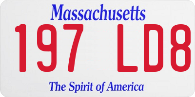 MA license plate 197LD8