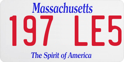 MA license plate 197LE5