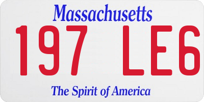 MA license plate 197LE6