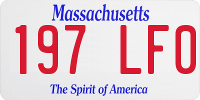 MA license plate 197LF0