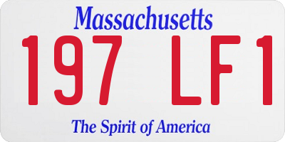 MA license plate 197LF1