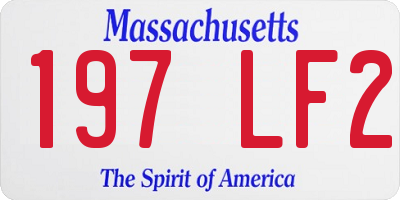 MA license plate 197LF2