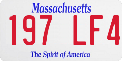 MA license plate 197LF4