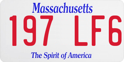 MA license plate 197LF6