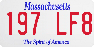 MA license plate 197LF8