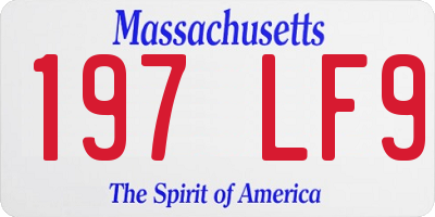 MA license plate 197LF9