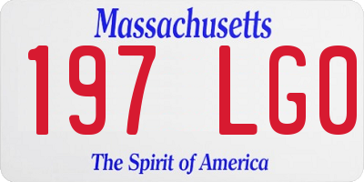 MA license plate 197LG0