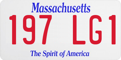 MA license plate 197LG1