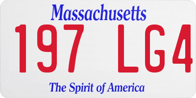 MA license plate 197LG4