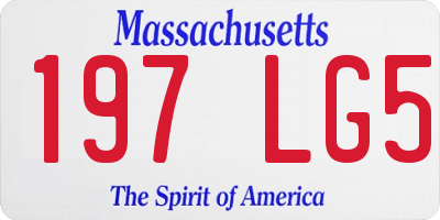 MA license plate 197LG5