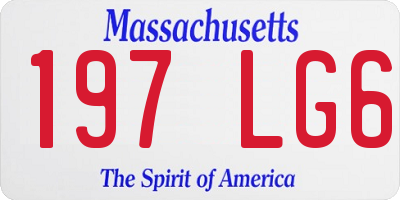 MA license plate 197LG6