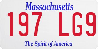 MA license plate 197LG9