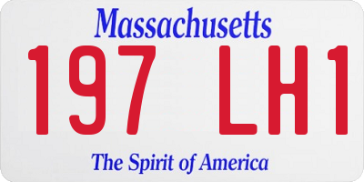 MA license plate 197LH1